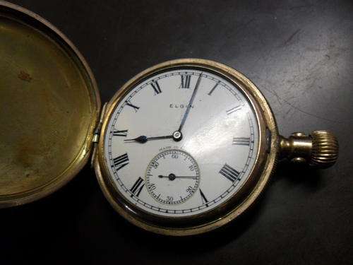 ELGIN 7JEWELS GOLD SWISS ANTIQUE POCKET WATCH