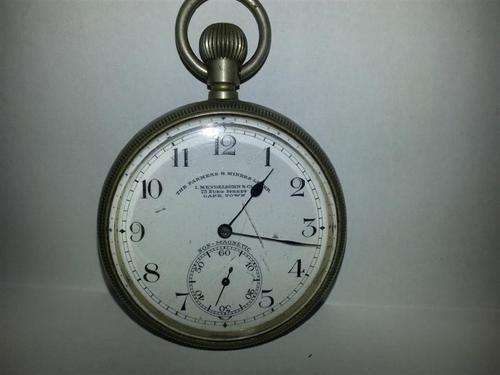 ANTIQUE  L.MENDELSOHN & CO  FARMERS AND MINERS SWISS POCKETWATCH(working)