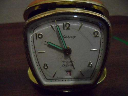 RARE BLESSING  AUTOMATIC WEST GERMAN CALENDAR CLOCK GOLD