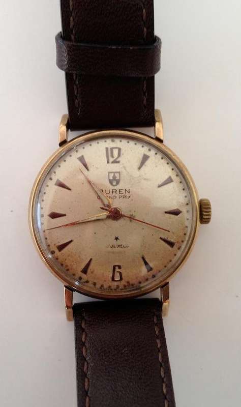 BUREN GRAND PRIX  GOLD ANTIQUE WATCH