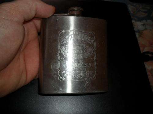 Jack Daniels Stainless Steel Hipflask