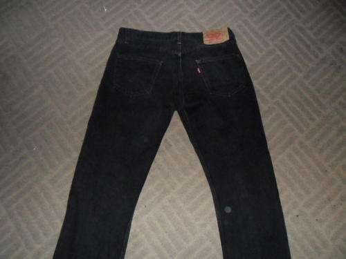 MENS GENUINE LEVI JEANS BLACK  34W 34L