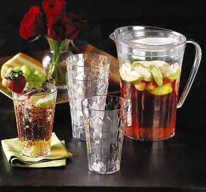 Tupperware Ice Prisms Pitcher with Cover + Tumblers - IMPORTED!