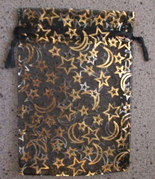 20 BLACK ORGANZA BAGS