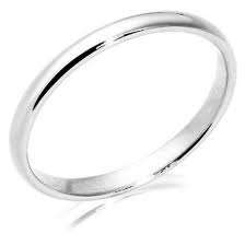 Sterling silver weddingband 3mm wide, size J. New hallmarked