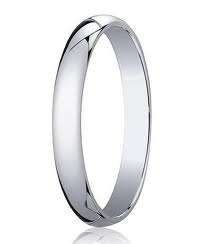 Solid 9ct white gold 4mm D-shape wedding band. Size N. New hallmarked!