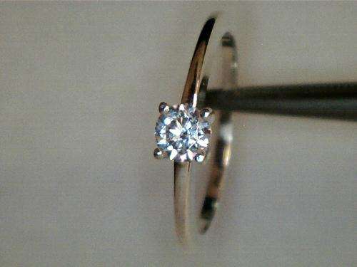 Sterling silver engagement ring with cubic zirconia stone, size T. New hallmarked!