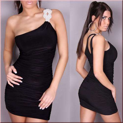 ELEGANT MINI BLACK EVENING DRESS