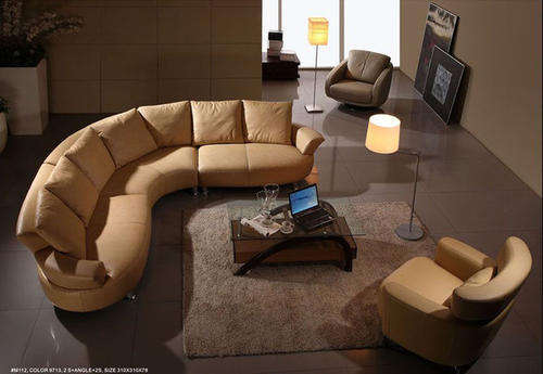 EXCLUSIVE NEW  U-SHAPED LOUNGE SUITE WITH SINGLE SEATER - PREMIUM BONDED LEATHER - CHOOSE ANY COLOUR