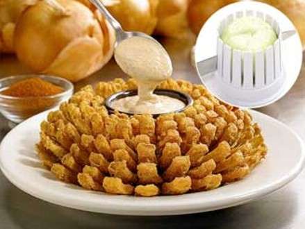 Onion Blossom Maker-Now you can make those mouth-watering gourmet Onion blossoms right at home!