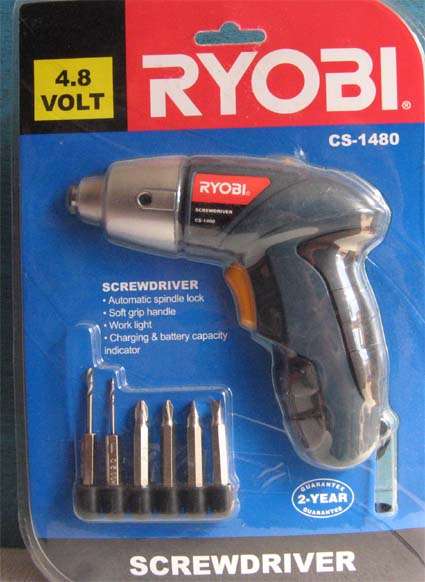 RYOBI CS-1480 SCREWDRIVER
