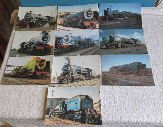 SET OF COLOUR POSTCARDS OF SAR LOCOMOTIVES