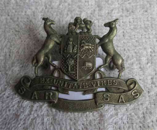 SAR/SAS RAILWAY CAP BADGE