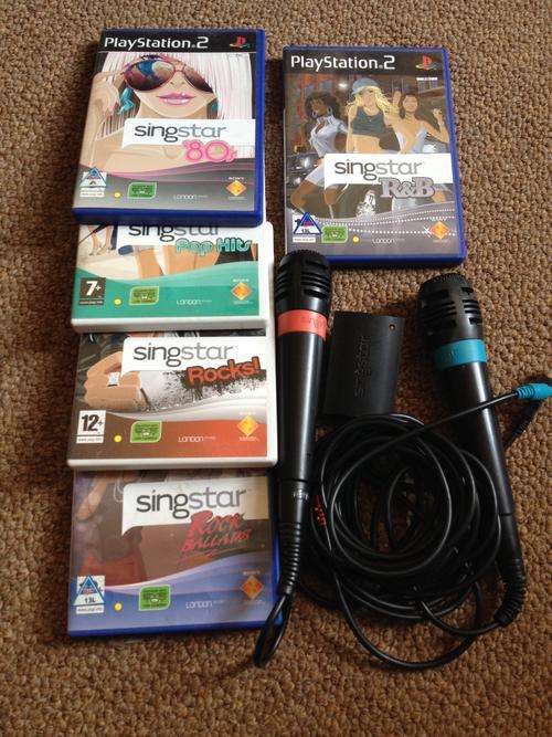 SingStar Collection for PS2 including 2 Mics