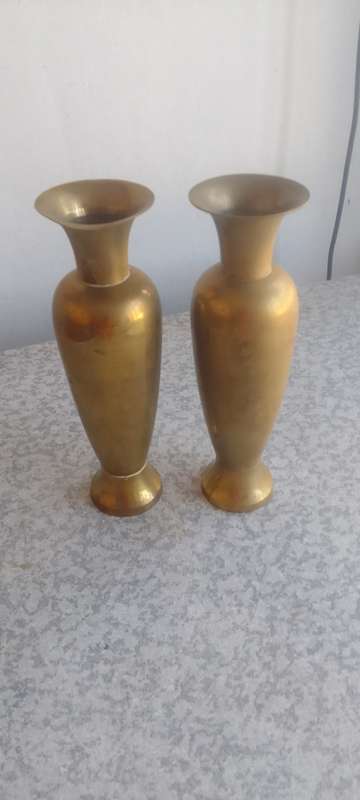 Vintage Set of Brass Vases