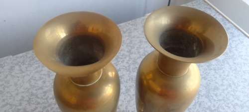 Vintage Set of Brass Vases