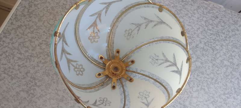 Vintage Retro Flower  Glass Ceiling Light Shade