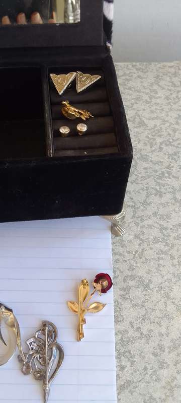 Jewellery Box  With Vintage Costume Jewellery