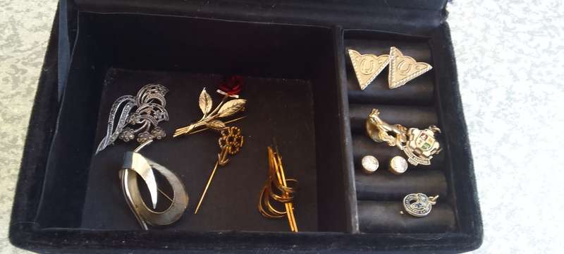 Jewellery Box  With Vintage Costume Jewellery