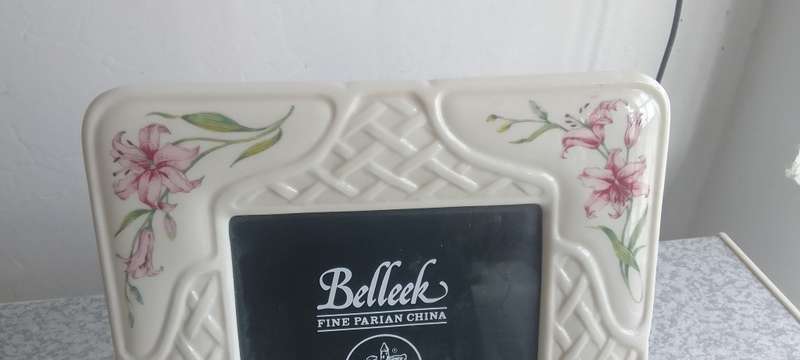 Lovely Belleek Photo Frame  - Fine Parian China  - Made In Ireland