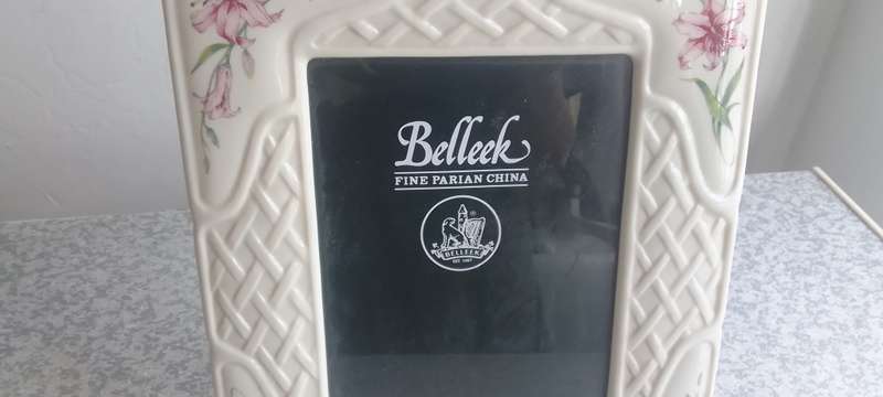 Lovely Belleek Photo Frame  - Fine Parian China  - Made In Ireland