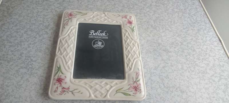 Lovely Belleek Photo Frame  - Fine Parian China  - Made In Ireland