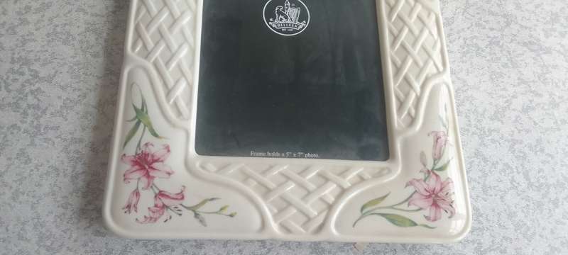 Lovely Belleek Photo Frame  - Fine Parian China  - Made In Ireland