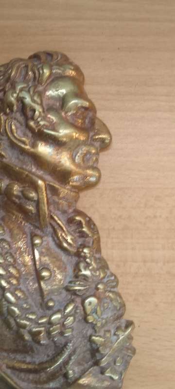 Solid Brass  - Duke Of Wellington  Wall Plaque