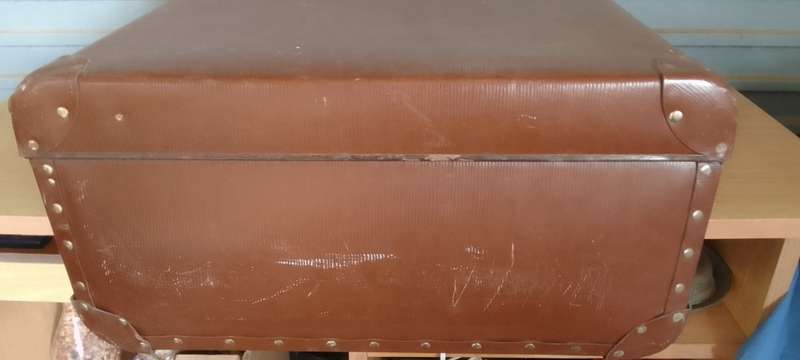 Vintage Solid  Large  Globite Suitcase  - Numberd