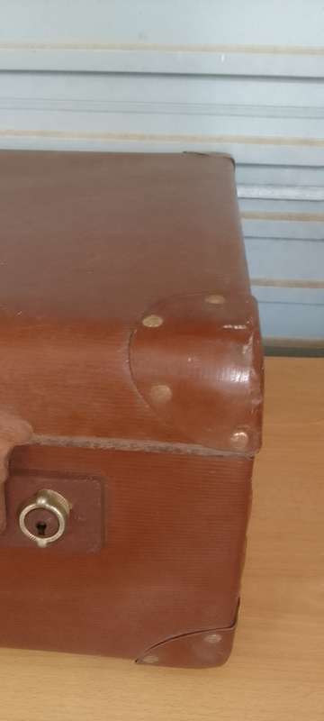 Vintage Solid  Large  Globite Suitcase  - Numberd