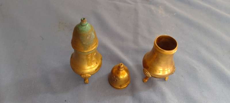 Brass Salt And Pepper Shakers