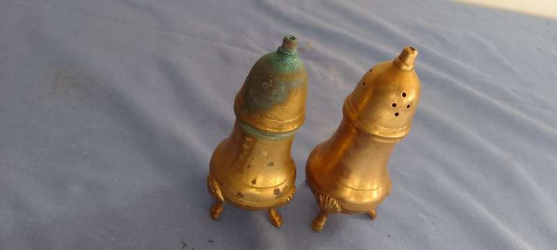 Brass Salt And Pepper Shakers