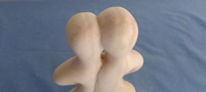 The lovers` greek cycladic art statue