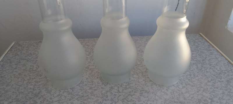 3 x Glass Lamp Shades - Frosted?