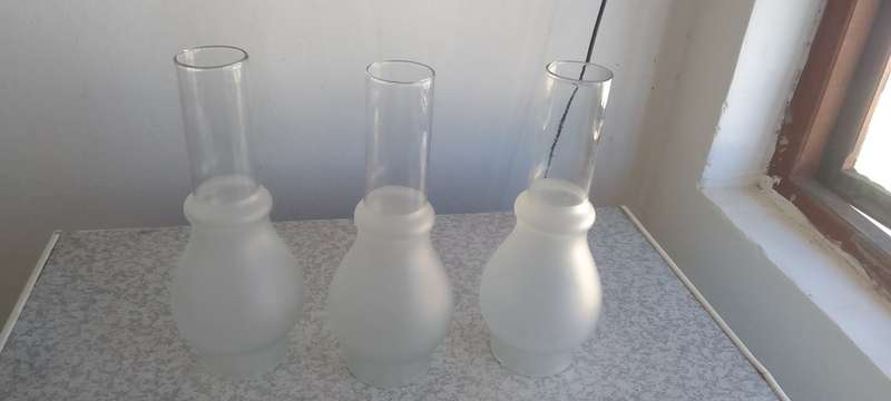 3 x Glass Lamp Shades - Frosted?
