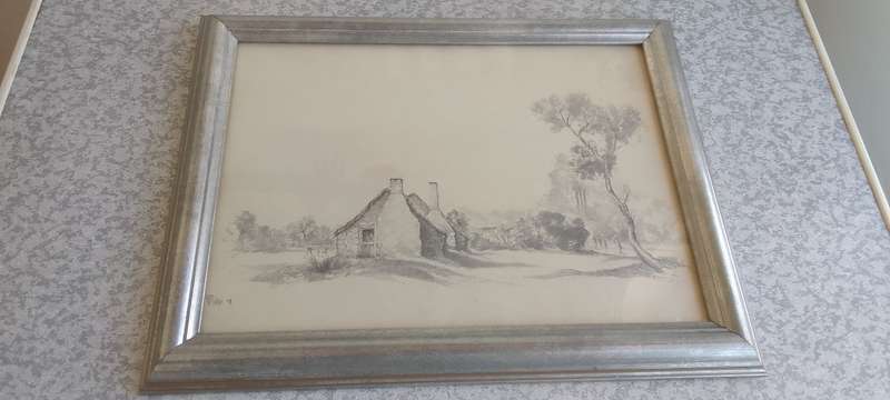 Stunning Pencil  Art Framed - 1978