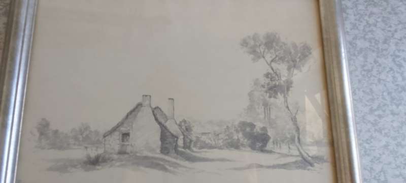 Stunning Pencil  Art Framed - 1978