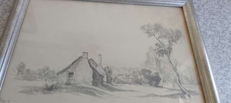 Stunning Pencil  Art Framed - 1978