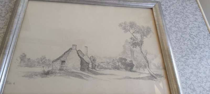 Stunning Pencil  Art Framed - 1978