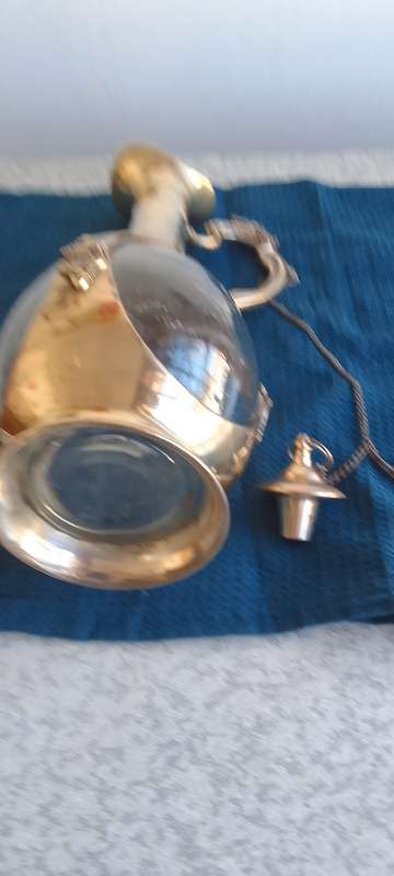 Stunning Solid Brass and  Glass Decanter