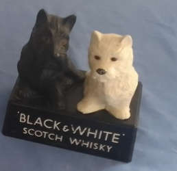 Black and White Scotch whiskey display - Plastic