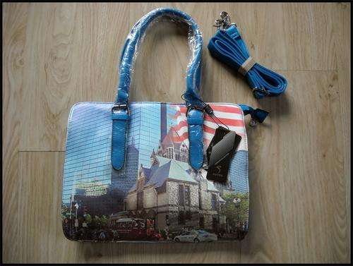 ***Stunning***PU Leather***Printed Chicago ***Ladies  Handbag/Shoulder Bag***Brand New***
