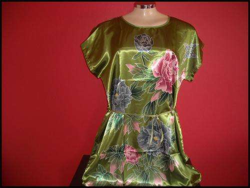 ***Stunning Ladies*** Floral Satin Tunic Mini dress***Free Size***