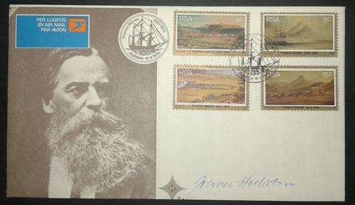 RSA FDC 1975 VARIETY SIGNED BY DESIGNER AND FOLDING ERROR