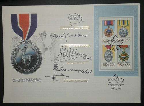 RSA FDC S12 SIGNED BY P W BOTHA AND THREE MORE