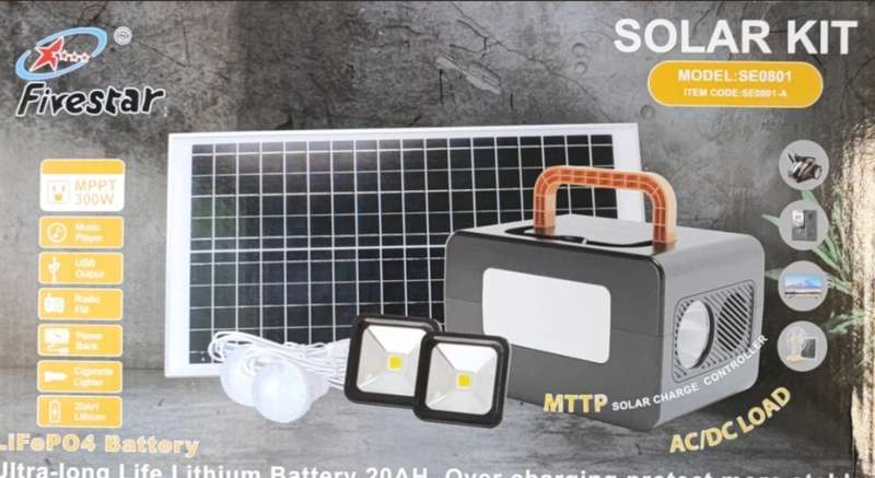 Fivestar Portable Rechargeable Solar Backup Power Station