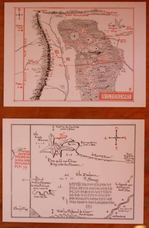 "The Hobbit" special collector's edition, with map and postcards