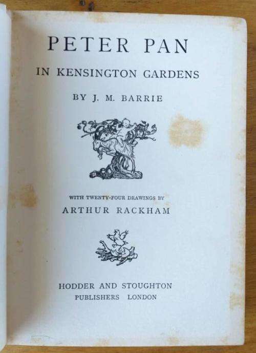 Peter Pan in Kensington Gardens (1909 edition) colour plates by Arthur Rackham