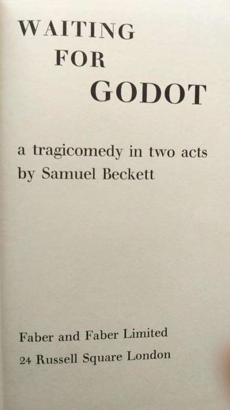 Waiting for Godot- Samuel Beckett (first edition)