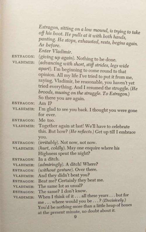 Waiting for Godot- Samuel Beckett (first edition)